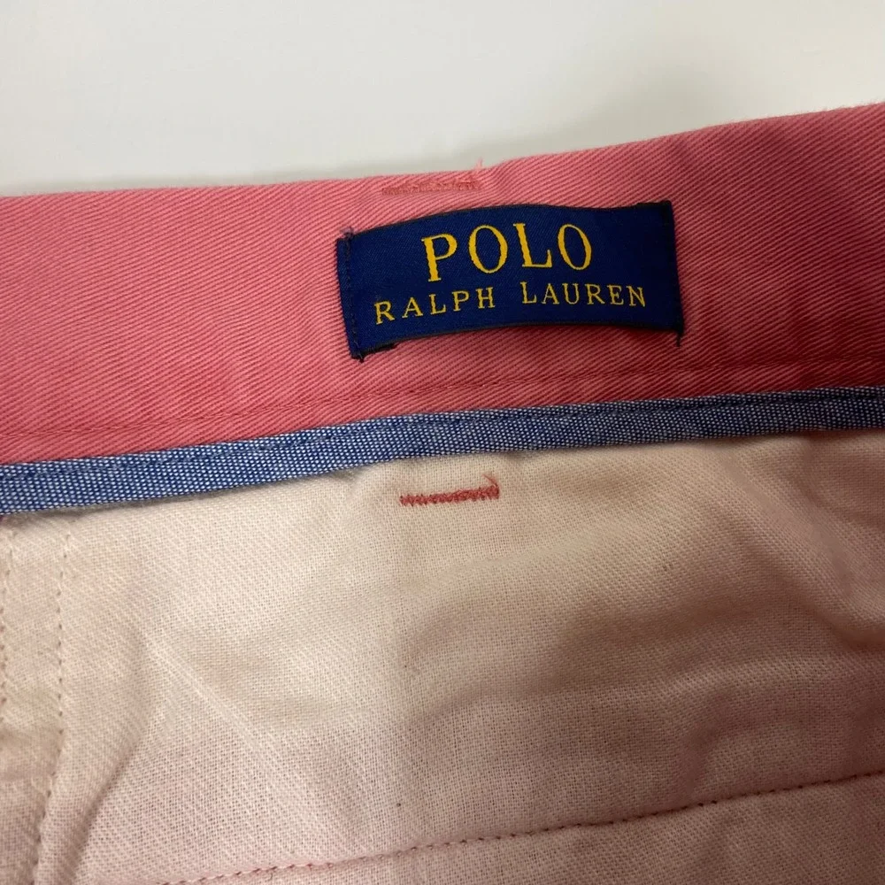 Polo Ralph Lauren Mens 38 Pink Chino Shorts Cotton Classic Fit 9‎ Inseam Preppy